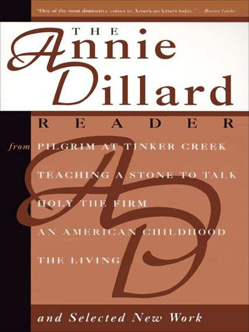 Title details for The Annie Dillard Reader by Annie Dillard - Available